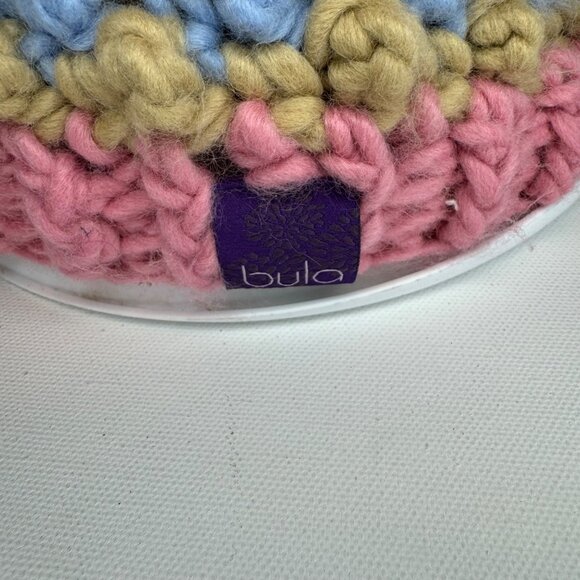 BULA WOMENS KNIT STRIPED WINTER BEANIE WITH POM POM - Picture 5 of 5